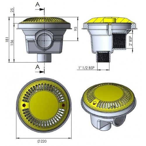 Sumidero circular Ø 200 mm...