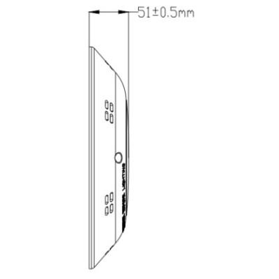 Proyector Plano Led BSV - medidas lateral