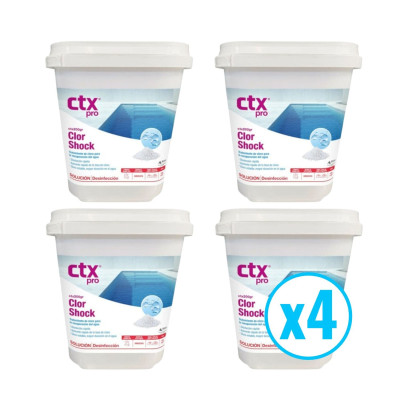 ClorShock granulado cloro rápido CTX-200 5 Kg - pack 4 envases